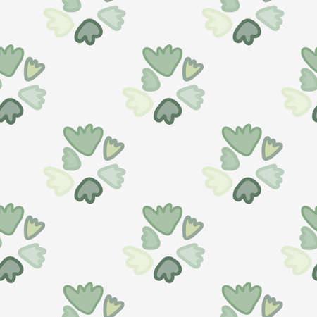 Seamless abstract botanic pattern with flowers silhouettes in pale tones. Gray background. Great for wrapping paper, textile, fabric print and wallpaper. Vector illustration.のイラスト素材