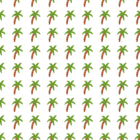 Palm tree seamless pattern. Tropical background. Geometric green palm wallpaper. Decorative backdrop for fabric design, textile print, wrapping, cover. Vector illustration.のイラスト素材