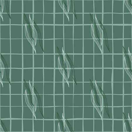 Abstract art nature seamless pattern. Botanical line shapes wallpaper. Design for fabric, textile print, wrapping, cover. Vector illustration.のイラスト素材