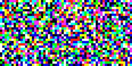 Analog VHS error. Noise effect seamless pattern. Pixel Noise TV. Bright color display screen wallpaper. Glitch texture. No signal. Abstract backdrop. Vector illustrationのイラスト素材