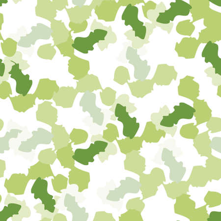 Camouflage seamless pattern. Irregular shapes endless wallpaper. Abstract animal print. Funny doodle camo elements background. Creative design for fabric, textile print, wrapping, coverのイラスト素材