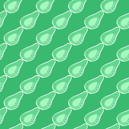 Doodle avocado seamless pattern. Hand drawn botanical backdrop. Design for fabric, textile print, surface, wrapping, cover. vintage vector illustrationのイラスト素材