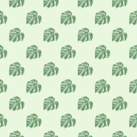 Monstera leaves tropical seamless pattern. Palm leaf endless wallpaper. Rainforest background....
