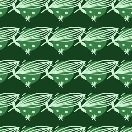 creative leaves seamless pattern. Contemporary floral leaf wallpaper. Doodle style. Modern design for fabric, textile print, surface, wrapping, cover, greeting card. vector illustrationのイラスト素材