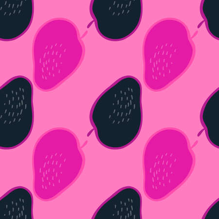 Creative apple seamless pattern in doodle style. fruit wallpaper. Hand drawn botanical backdrop. Design for fabric, textile print, surface, wrapping, cover, greeting card. vintage vector illustrationのイラスト素材