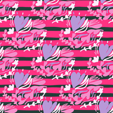 Vintage flowers and leaves seamless pattern. Retro floral wallpaper. Cute backdrop. Design for...