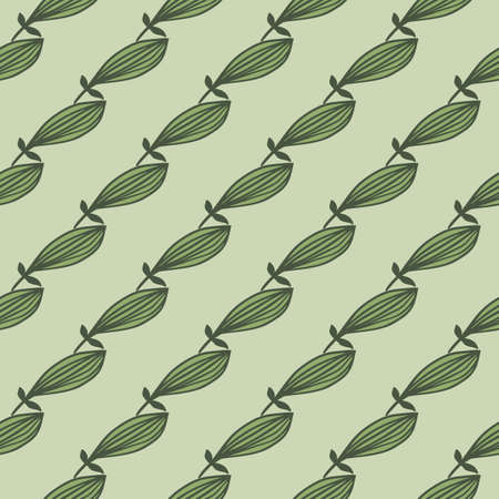 Exotic outline leaves seamless pattern. Nature palm leaf endless wallpaper. Hawaiian jungle...