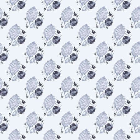 Seamless pattern with contemporary leaves. creative floral leaf wallpaper. Doodle style. Modern design for fabric, textile print, surface, wrapping, cover, greeting card. vector illustrationのイラスト素材