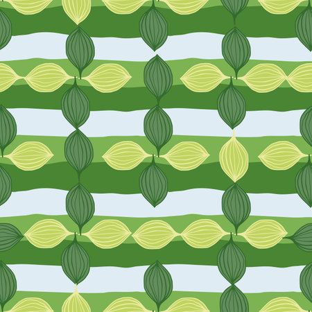 Exotic outline leaves seamless pattern. Abstract floral background. Creative palm leaf wallpaper. Hawaiian jungle backdrop. Doodle style. Design for fabric, textile print, wrapping, coverのイラスト素材