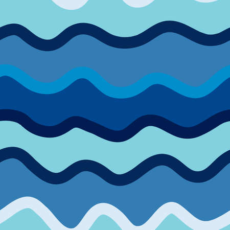Hand drawn stripes seamless pattern. Funny wave background. Abstract wavy line wallpaper. Simple design for fabric, textile print, wrapping, cover. vector illustration.のイラスト素材