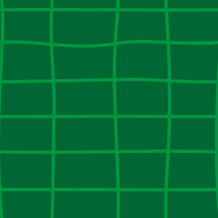 Green crossed lines grid seamless pattern. Hand drawn plaid endless wallpaper. Checkered background. Design for fabric, textile print, wrapping, cover. vector illustrationのイラスト素材