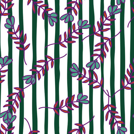 Abstract simple flower seamless pattern. Children's floral wallpaper. Cute plants endless backdrop. Design for fabric, textile print, wrapping paper, cover. Doodle vector illustrationのイラスト素材