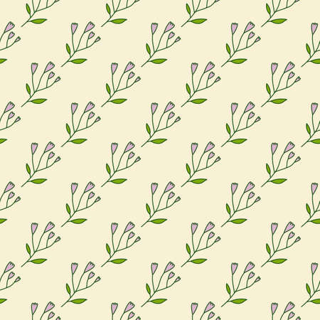 Cute abstract flower seamless pattern. hand drawn floral wallpaper. Simple design for fabric, textile print, wrapping paper, coverのイラスト素材