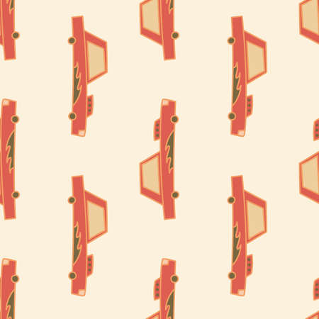 Hand drawn sportcar seamless pattern in doodle style. transport wallpaper. Kids automobile...