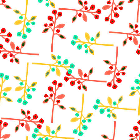 Strange flower seamless pattern. Contemporary botanical floral ornament. Creative plants endless...