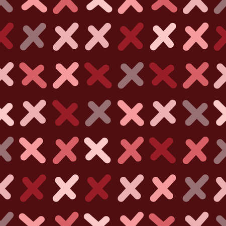 Hand drawn abstract cross seamless pattern. Plus sign endless wallpaper. Doodle style. Design for baby fabric, textile print, wrapping paper, childish textiles. simple vector illustration.のイラスト素材