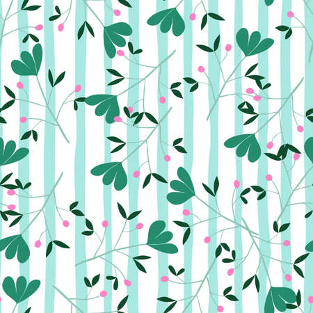 Cute flower seamless pattern. Abstract floral wallpaper. Creative botanical background. Great for fabric design, textile print, wrapping, cover. vector illustrationのイラスト素材