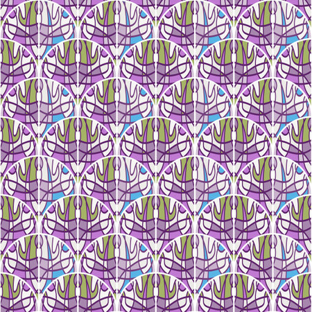 Seamless pattern in the form of a mosaic in retro style. Decorative abstract vintage ornament. Design for fabric, textile print, wrapping paper, cover. vector illustrationのイラスト素材