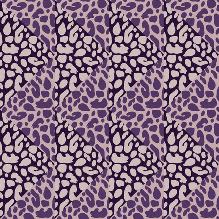 Abstract leopard skin mosaic seamless pattern design. Geometric animal skin endless background. Vintage cheetah fur wallpaper. For fabric, textile print, surface, wrapping, cover. vector illustrationのイラスト素材