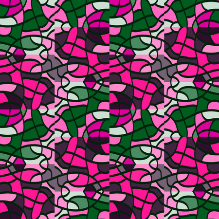 Creative linear mosaic seamless pattern. Abstract line wallpaper. Vintage geometric tile ornament. Design for fabric, textile print, wrapping paper, cover. vector illustrationのイラスト素材