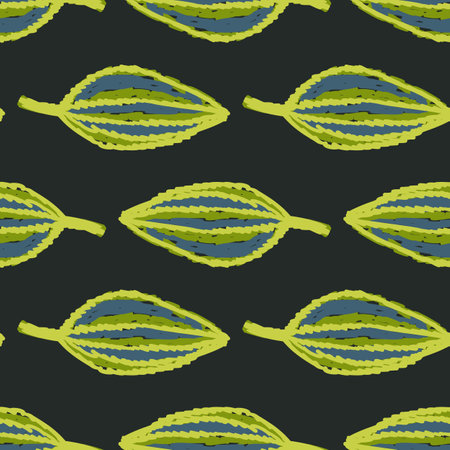 Freehand tropical palm leaves seamless pattern. Hand drawn exotic botanical texture. Sketch jungle leaf seamless wallpaper. Vector floral background. Design for fabric, textile print, wrapping, coverのイラスト素材