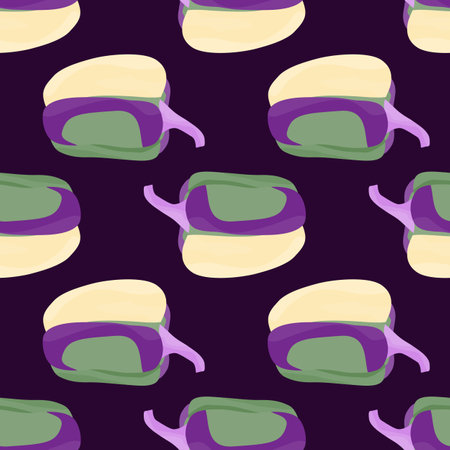 Simple bell pepper seamless pattern. Bulgarian pepper wallpaper. Design for fabric, textile print, wrapping paper, kitchen textiles. vector illustrationのイラスト素材