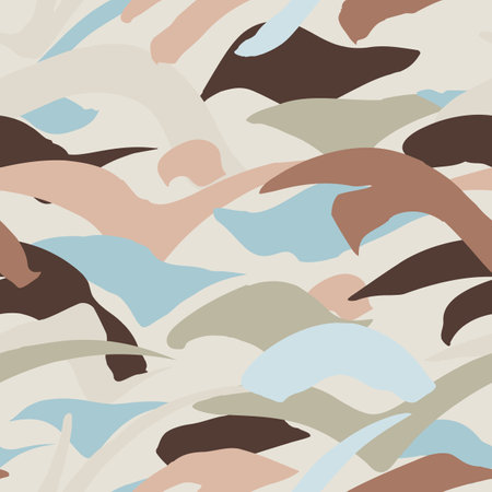Camouflage seamless pattern. Camo background. Design for fabric, textile print, wrapping, cover Vector illustrationのイラスト素材