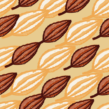 Freehand tropical palm leaves seamless pattern. Hand drawn exotic botanical texture. Sketch jungle leaf seamless wallpaper. Vector floral background. Design for fabric, textile print, wrapping, coverのイラスト素材