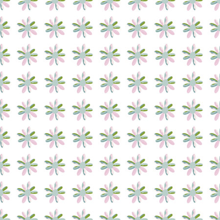 Seamless pattern with decorative flowers. Floral vector background. Design for fabric, textile print, wrapping paper, cover, poster.のイラスト素材