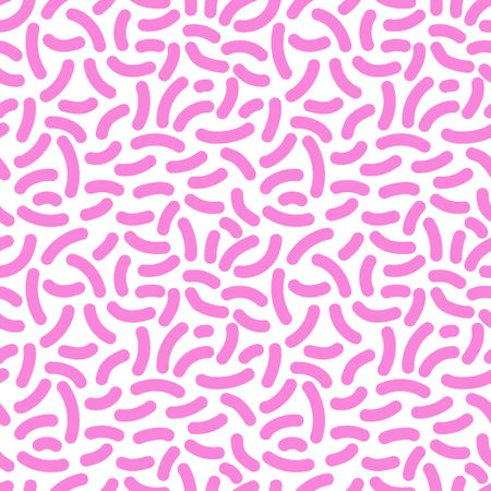 Seamless pattern with pink spots on white background. Design for fabric, textile print, wrapping paper, cover, poster. vector illustrationのイラスト素材