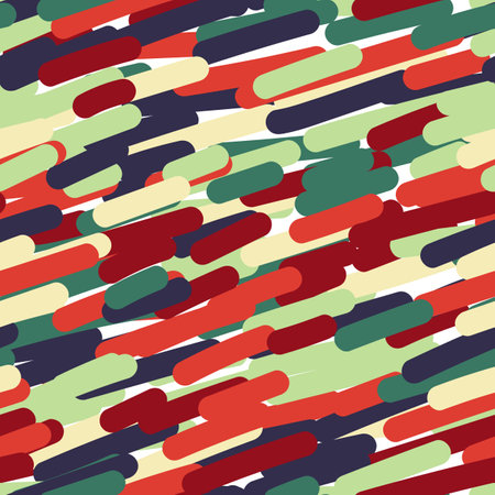 Seamless pattern with colorful brush strokes. Design for fabric, textile, wrapping paper, cover, poster. vector illustrationのイラスト素材