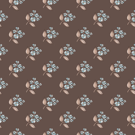 Seamless pattern with decorative flowers. floral background. Cute plants endless backdrop. Design for fabric, textile print, wrapping paper, cover. vector illustrationのイラスト素材