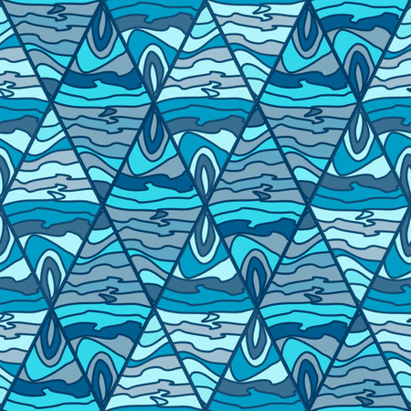 Mosaic seamless background pattern. Abstract decorative geometric wallpaper. Design for fabric, textile print, wrapping paper, cover. vector illustrationのイラスト素材