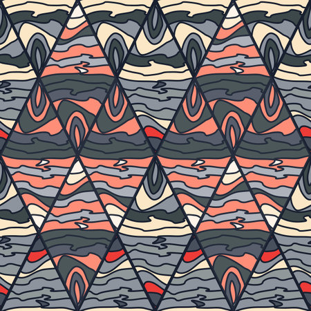 Mosaic seamless background pattern. Abstract decorative geometric wallpaper. Design for fabric, textile print, wrapping paper, cover. vector illustrationのイラスト素材