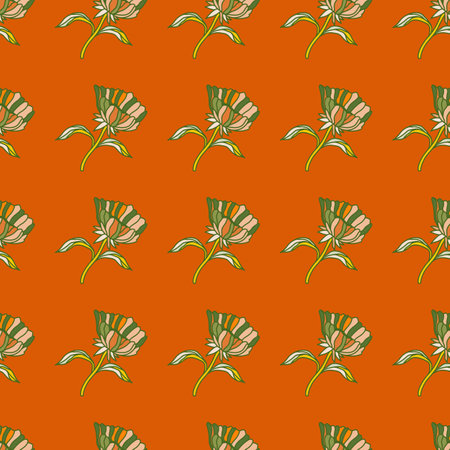 Seamless pattern with hand drawn flowers and leaves. abstract floral wallpaper. Design for fabric, textile print, surface, wrapping, cover, greeting card. vector illustrationのイラスト素材