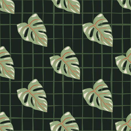 botanical leaf wallpaper. Tropical pattern, palm leaves floral background. Abstract exotic plant seamless pattern. Design for fabric, textile print, wrapping, cover. vector illustrationのイラスト素材