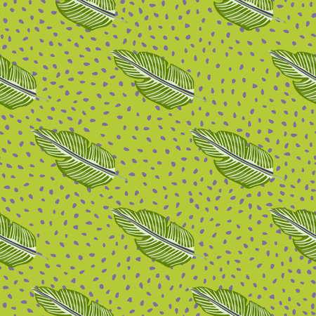 Tropical leaf seamless pattern. exotic leaves background. Jungle plants endless wallpaper. Rainforest floral hawaiian backdrop. Design for fabric, textile print, wrapping, cover. vector illustrationのイラスト素材