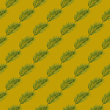 Abstract exotic plant seamless pattern. Tropical palm leaves pattern. fern leaf wallpaper. botanical texture. floral background. Design for fabric, textile print, wrapping, cover. vector illustrationのイラスト素材