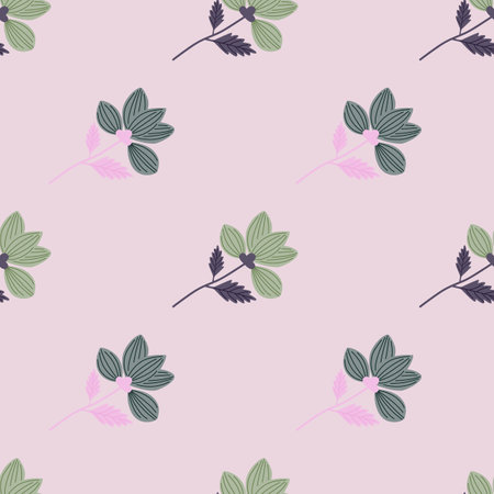 Elegant stylized flower seamless pattern. Abstract floral background. vintage botanical illustration. Retro design for fabric, textile print, wrapping, cover. vector illustrationのイラスト素材