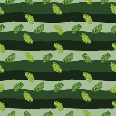 Abstract exotic plant seamless pattern. botanical leaves wallpaper. Tropical pattern backdrop with palm leaf and floral motifs. For fabric design, textile print, wrapping paper, or even as a cover.のイラスト素材