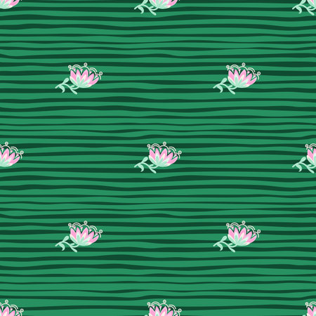 Stylized wildflower seamless pattern. Decorative naive flower botanical background. For fabric design, textile print, wrapping paper, cover. vector illustrationのイラスト素材