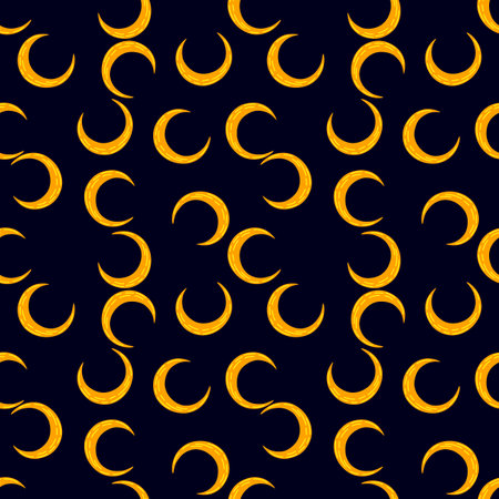 Simple moon silhouettes seamless pattern. For fabric design, textile print, wrapping paper, cover. vector illustrationのイラスト素材