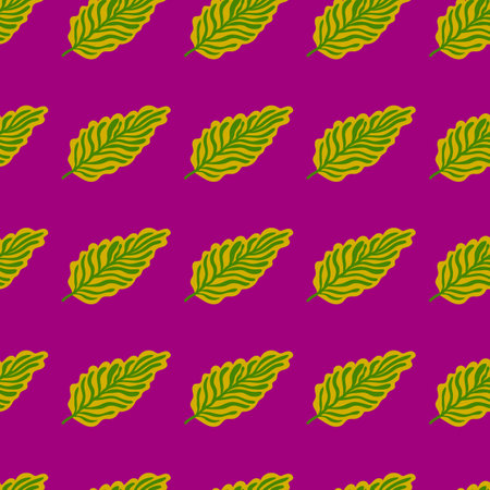 Abstract autumn leaves seamless pattern. simple botanical leaf background. Retro decorative backdrop for fabric design, textile print, wrapping. vector illustrationのイラスト素材