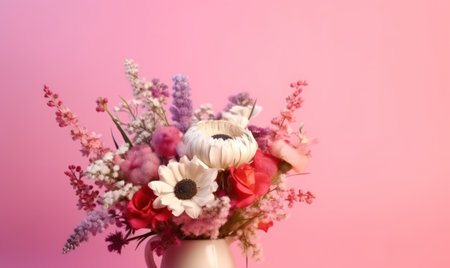 Colorful floral arrangement highlighting nature's beauty and elegance. AI Generativeの素材