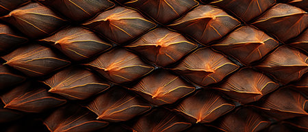 Detailed macro shot of a pineapple exterior showing its unique and organic texture. AI Generativeの素材