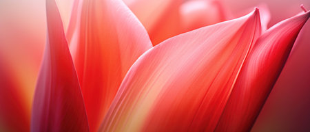 Macro beauty of a single tulip, blending fragility and brightness for an affectionate backdrop. AI Generativeの素材