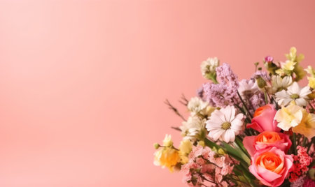 Colorful floral arrangement highlighting nature's beauty and elegance. AI Generativeの素材