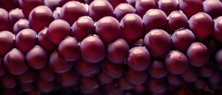 Macro capture of whole grapes, highlighting their detailed and vibrant skin texture. AI Generativeの素材