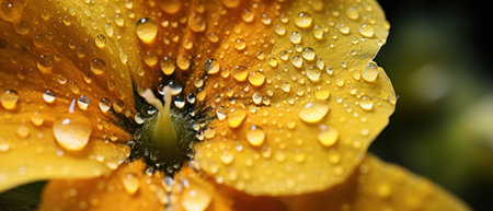 Macro capture of a Cowslip flower, highlighting its intricate texture and vibrant hues. AI Generativeの素材