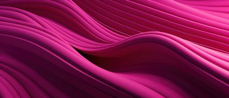 Abstract wavy art featuring pink waves, blending soft pastels with bold magenta for a tranquil yet dynamic effect.の素材
